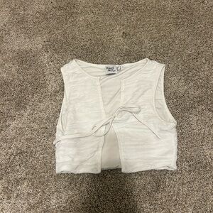 Princess Polly White Tie Crop Top